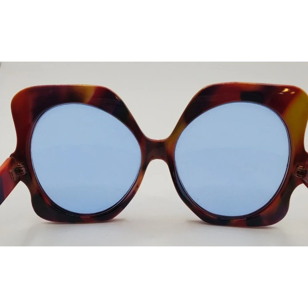 Vintage Designer Dr Peepers Sunglasses Tie Dye‎ Large Rainbow S77303